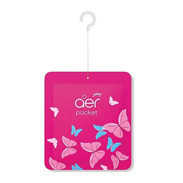 Godrej aer pocket, Bathroom Air Fragrance - Petal Crush Pink - 10Gm